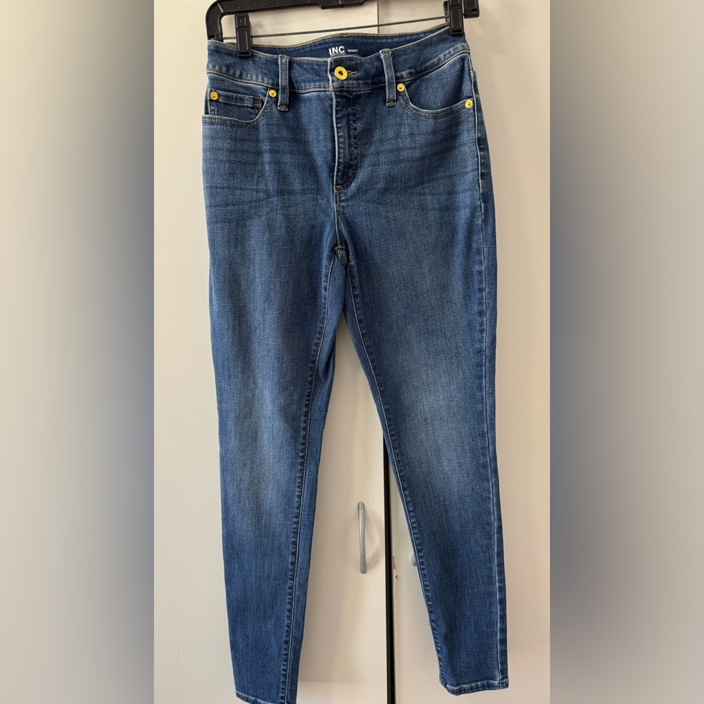 INC International Concepts Women's Blue Skinny Jeans
